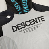 DESCENTE ウォーム スウェット パーカー グレー ブラック メンズ デサント【中古】5-1105T∞