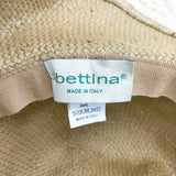 Bettina ペーパー レースブリム イタリア製 ハット ベージュ レディース ベッティーナ【中古】5-0603S◎