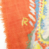 45R/45rpm ペイズリー 大判 スカーフ オレンジ 多色 レディース フォーティーファイブアールピーエム【中古】5-1014T◎