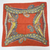 45R/45rpm ペイズリー 大判 スカーフ オレンジ 多色 レディース フォーティーファイブアールピーエム【中古】5-1014T◎