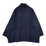 manon ハイネック 長袖Ｔシャツ カットソー ロンＴ ネイビー レディース マノン【中古】5-1105T∞