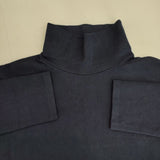 manon ハイネック 長袖Ｔシャツ カットソー ロンＴ ネイビー レディース マノン【中古】5-1105T∞