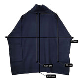 manon ハイネック 長袖Ｔシャツ カットソー ロンＴ ネイビー レディース マノン【中古】5-1105T∞