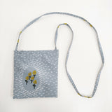 mina perhonen ballade pocket bag ポケットバッグ acs9944 ショルダーポーチ ポシェット Lブルー レディース ミナペルホネン【中古】5-0514G♪