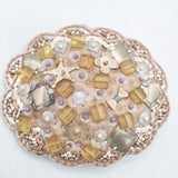 tamas/KAMIORI KAORI ヴィンテージビーズ 星 真鍮 ブローチ ピンクベージュ レディース タマス/カミオリカオリ【中古】5-0630G∞