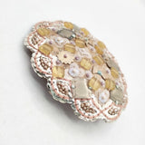 tamas/KAMIORI KAORI ヴィンテージビーズ 星 真鍮 ブローチ ピンクベージュ レディース タマス/カミオリカオリ【中古】5-0630G∞