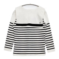 MADISONBLUE SAILOR BORDER L/S TEE　セーラーカラー ボーダー カットソー ホワイト ネイビー レディース マディソンブルー【中古】5-0927M∞