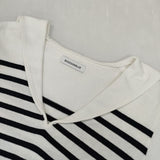 MADISONBLUE SAILOR BORDER L/S TEE　セーラーカラー ボーダー カットソー ホワイト ネイビー レディース マディソンブルー【中古】5-0927M∞