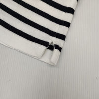 MADISONBLUE SAILOR BORDER L/S TEE　セーラーカラー ボーダー カットソー ホワイト ネイビー レディース マディソンブルー【中古】5-0927M∞