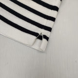 MADISONBLUE SAILOR BORDER L/S TEE　セーラーカラー ボーダー カットソー ホワイト ネイビー レディース マディソンブルー【中古】5-0927M∞