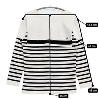 MADISONBLUE SAILOR BORDER L/S TEE　セーラーカラー ボーダー カットソー ホワイト ネイビー レディース マディソンブルー【中古】5-0927M∞