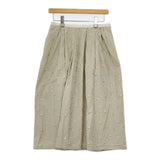 Sally Scott 57-25-2023 ジャガード キューブ柄 コットン サイズ11 ロングスカート ベージュ イエロー レディース サリースコット【中古】5-0707M△