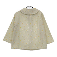 Sally Scott 57-64-2023 ジャガード キューブ柄 プルオーバー ブラウス シャツ ベージュ イエロー レディース サリースコット【中古】5-0707M△