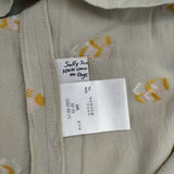 Sally Scott 57-64-2023 ジャガード キューブ柄 プルオーバー ブラウス シャツ ベージュ イエロー レディース サリースコット【中古】5-0707M△