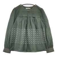 ミナペルホネン misty flower 今季♡長袖ブラウス misty flower スタンドカラーブラウス - minä perhonen