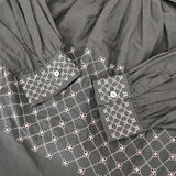 mina perhonen flower beads エンブロイダリーブラウス zs1125 刺繍 ブラウス シャツ グリーン レディース ミナペルホネン【中古】5-1106M∞