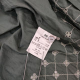 mina perhonen flower beads エンブロイダリーブラウス zs1125 刺繍 ブラウス シャツ グリーン レディース ミナペルホネン【中古】5-1106M∞