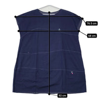JURGEN LEHL コットン インド製 J0162FB873 半袖 コットン 野菜刺繍 ワンピース ネイビー レディース ヨーガンレール【中古】5-0606S△