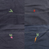 JURGEN LEHL コットン インド製 J0162FB873 半袖 コットン 野菜刺繍 ワンピース ネイビー レディース ヨーガンレール【中古】5-0606S△
