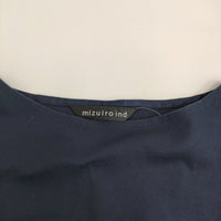 mizuiro-ind ノースリーブ ボートネック ワンピース ネイビー レディース ミズイロインド【中古】5-0613S♪