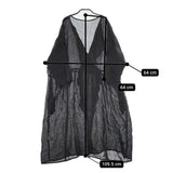 nest Robe フリル カシュクール 01181-0128 シアー リネン和紙 ワンピース ブラック レディース ネストローブ【中古】5-0707M△