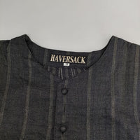 HAVERSACK コットン リネン 822123 ストライプ シャツワンピ ワンピース チャコールグレー レディース ハバーサック【中古】5-0803M∞