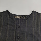 HAVERSACK コットン リネン 822123 ストライプ シャツワンピ ワンピース チャコールグレー レディース ハバーサック【中古】5-0803M∞