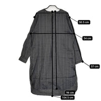 HAVERSACK コットン リネン 822123 ストライプ シャツワンピ ワンピース チャコールグレー レディース ハバーサック【中古】5-0803M∞