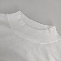 45R/45rpm コットン モックネック サイドスリット 長袖Ｔシャツ カットソー ロンＴ ホワイト レディース フォーティーファイブアールピーエム【中古】5-0803M∞