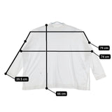 45R/45rpm コットン モックネック サイドスリット 長袖Ｔシャツ カットソー ロンＴ ホワイト レディース フォーティーファイブアールピーエム【中古】5-0803M∞