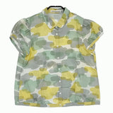 mina perhonen slow cloud Cap sleeve Blouse ACS1311 サイズ40 ブラウス 24SS グレー イエロー レディース ミナペルホネン【中古】5-0514S♪