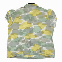 mina perhonen slow cloud Cap sleeve Blouse ACS1311 サイズ40 ブラウス 24SS グレー イエロー レディース ミナペルホネン【中古】5-0514S♪