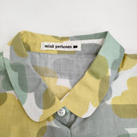 mina perhonen slow cloud Cap sleeve Blouse ACS1311 サイズ40 ブラウス 24SS グレー イエロー レディース ミナペルホネン【中古】5-0514S♪
