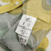 mina perhonen slow cloud Cap sleeve Blouse ACS1311 サイズ40 ブラウス 24SS グレー イエロー レディース ミナペルホネン【中古】5-0514S♪