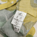 mina perhonen slow cloud Cap sleeve Blouse ACS1311 サイズ40 ブラウス 24SS グレー イエロー レディース ミナペルホネン【中古】5-0514S♪