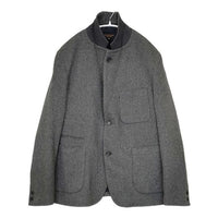 A VONTADE 裏生地チェック ウール テーラードジャケット グレー メンズ アボンタージ【中古】5-1009T∞