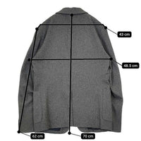 A VONTADE 裏生地チェック ウール テーラードジャケット グレー メンズ アボンタージ【中古】5-1009T∞