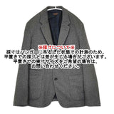 A VONTADE 裏生地チェック ウール テーラードジャケット グレー メンズ アボンタージ【中古】5-1009T∞