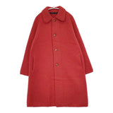 45R/45rpm フロートアルパカ縮絨ステンカラーコート 定価59000円 コート レッド レディース フォーティーファイブアールピーエム【中古】5-1116T∞