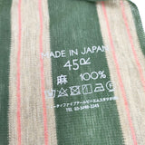 45R/45rpm リネン マルチストライプ マフラー ストール ピンク グリーン レディース フォーティーファイブアールピーエム【中古】5-0723M◎