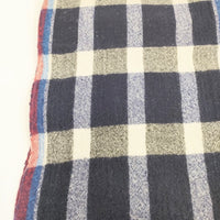 45R/45rpm ウールチェック マフラー ストール ネイビー レッド レディース フォーティーファイブアールピーエム【中古】5-0925T◎