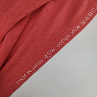 45R/45rpm US天竺のカレッジプリントシャツ 定価15400円 長袖Ｔシャツ カットソー ロンＴ レッド レディース フォーティーファイブアールピーエム【中古】5-0803M∞