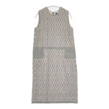 mina perhonen grass window 刺繍 ra3005 ウールノースリーブドレス ワンピース グレー レディース ミナペルホネン【中古】5-1116T∞