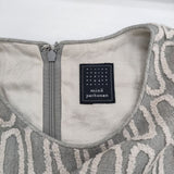 mina perhonen grass window 刺繍 ra3005 ウールノースリーブドレス ワンピース グレー レディース ミナペルホネン【中古】5-1116T∞