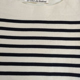 Porter des boutons ボーダーウール 肩ボタン ワンピース ベージュ ブラック レディース ポルテデブトン【中古】5-0921T∞