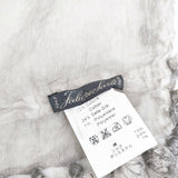 Faliero Sarti シルクコットン ボンボン ストール ライトグレー レディース ファリエロサルティ【中古】5-0918G◎