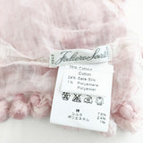Faliero Sarti シルクコットン ボンボン ストール ピンク レディース ファリエロサルティ【中古】5-0918G◎