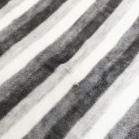 Faliero Sarti ウールシルク カシミヤ混 ボーダー マフラー ストール ホワイト ブラック レディース ファリエロサルティ【中古】5-0918G◎