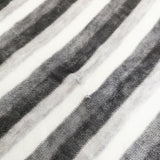 Faliero Sarti ウールシルク カシミヤ混 ボーダー マフラー ストール ホワイト ブラック レディース ファリエロサルティ【中古】5-0918G◎