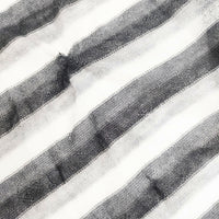 Faliero Sarti ウールシルク カシミヤ混 ボーダー マフラー ストール ホワイト ブラック レディース ファリエロサルティ【中古】5-0918G◎
